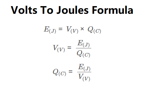 Volts to Joules Formula