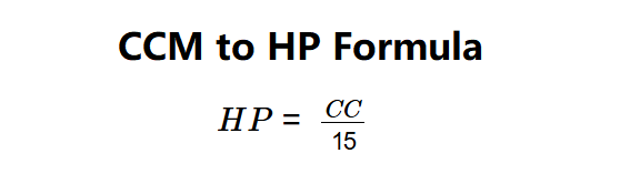 CCM to HP Formula
