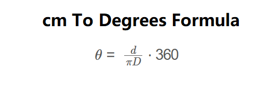 Centimeters to Degrees Formula