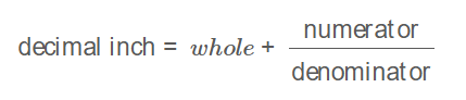 Decimal Inch to Fractional Inch