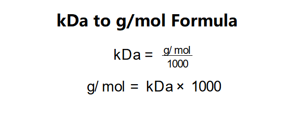 kDa to g/mol Formula