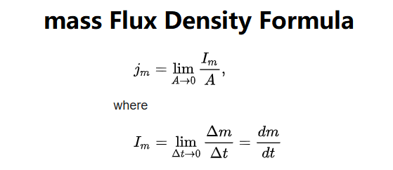 Mass Flux Density Formula