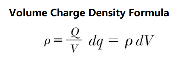 Volume Charge Density Formula