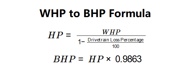 WHP to BHP Formula