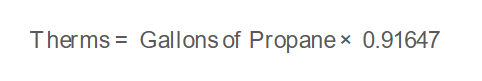 Propane to Therms Formula