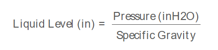 Tank Level Formula