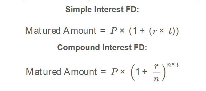 Fixed Deposit Formula