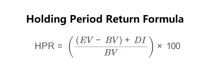 Holding Period Return Formula