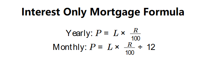 Interest-Only Mortgage Formula