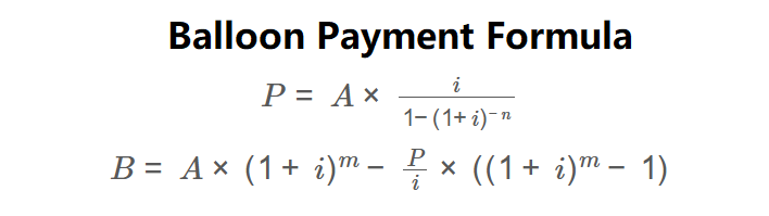 Balloon Payment Formula