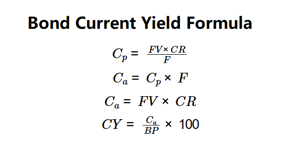 Bond Current Yield Formula
