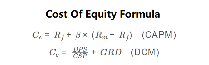 Cost of Equity Formula