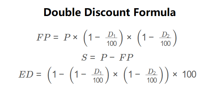 Double Discount Formula