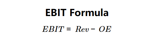 Earnings Before Interest and Taxes Formula