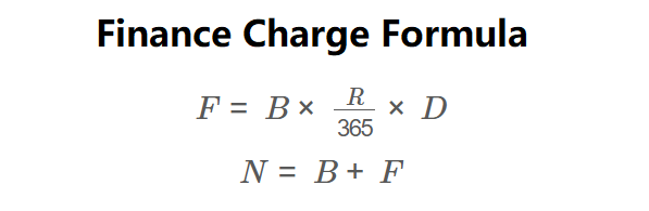 Finance Charge Formula