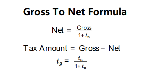 Gross to Net Formula