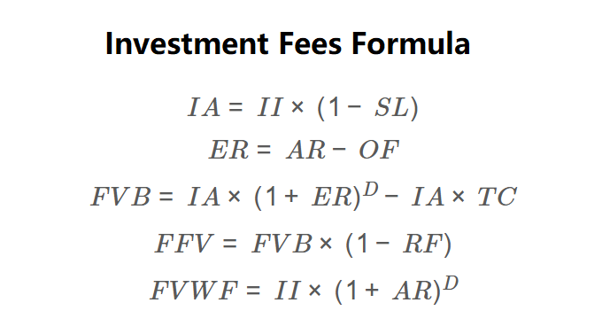 Investment Fees Formula