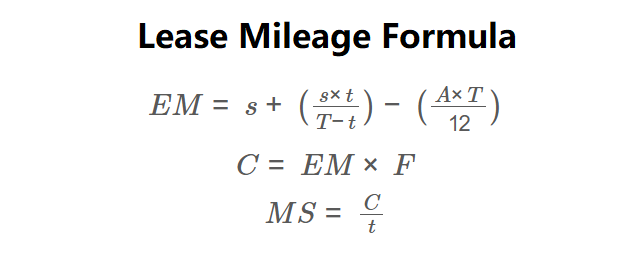 Lease Mileage Formula