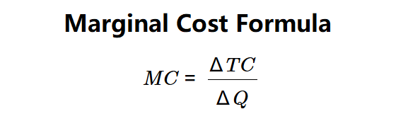 Marginal Cost Formula