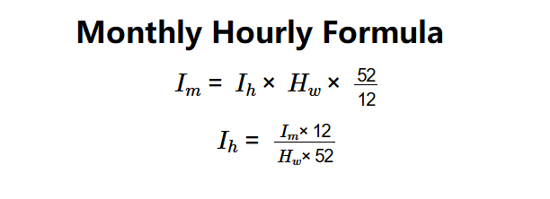 Monthly to Hourly Formula