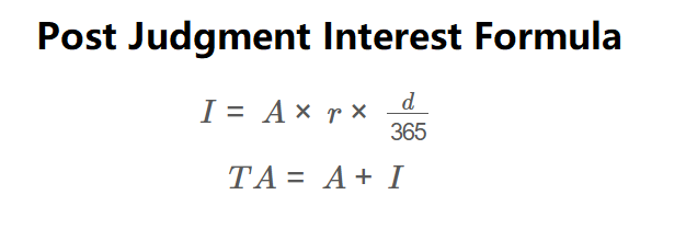 Post-Judgment Interest Formula
