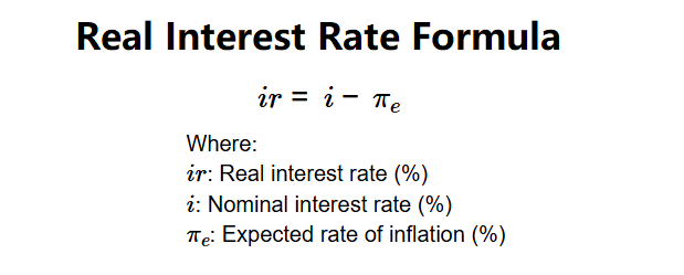 Real Interest Rate Formula