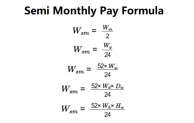 Semi-Monthly Pay Formula