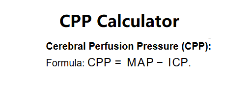 Cerebral Perfusion Pressure Calculator Diagram