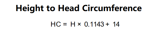 Height to Head Circumference Calculator