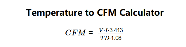 CFM Formula