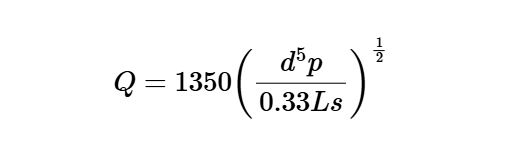 Gas Flow Rate (Pole Formula)
