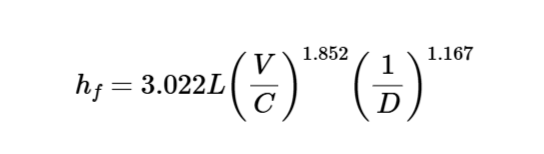 Head Loss (Hazen-Williams)