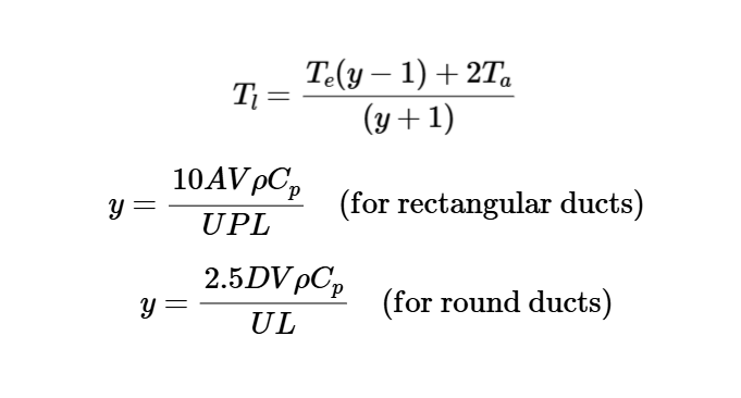 Leaving Air Temperature for Duct