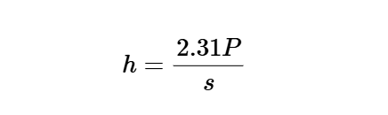 Pump Head from Pressure