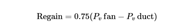 Static Pressure Regain at Fan Discharge