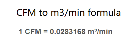 CFM to m³ min Calculator