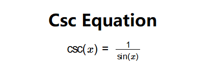 Cosecant Equation