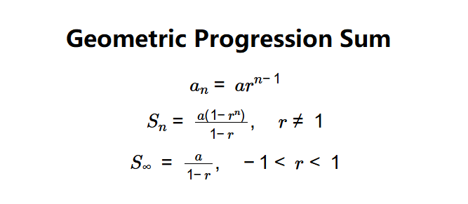 Geometric Progression Sum Formula