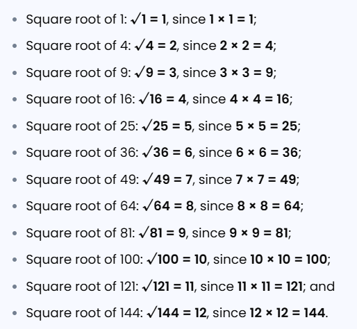 Square Root Formula