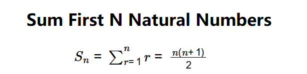 Sum of First n Natural Numbers Formula