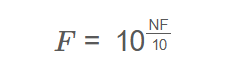Noise Figure to Noise Factor Formula