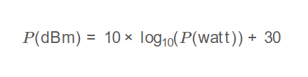 Watts to dBm Formula