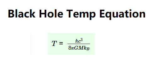 Black Hole Temperature Equation