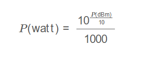 dBm to Watts Formula
