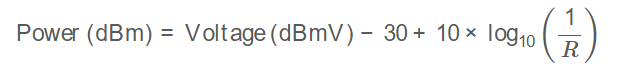 dBmV to dBm Formula