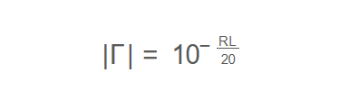 Return Loss to Reflection Coefficient Formula