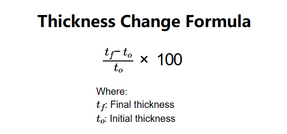 Thickness Change Formula