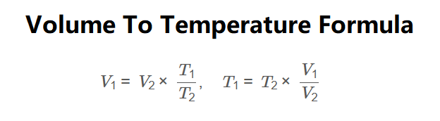 Volume To Temperature Formula