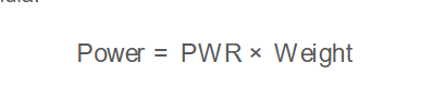 Weight-to-Power Formula
