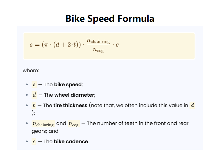Bike Speed Formula